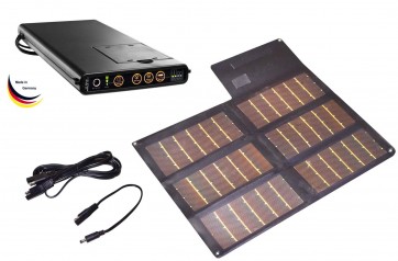 Sunload Solar Charger Set 20Wp (black) with Sunload MultECon Charger M60