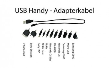 Sunload USB-adapter set for mobile phones 12-piece