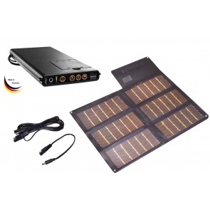 Sunload Solar Charger Set 20Wp (black) with Sunload MultECon Charger M60